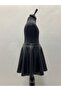 8 Pieces Faux Leather Black Girls' Skirt with Elastic Waist - 4