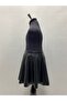 8 Pieces Faux Leather Black Girls' Skirt with Elastic Waist - 3