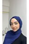 Navy Blue Medina Silk Shawl Solid Color Width 73 cm Length 1.93 73X1.93