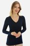 Long Sleeve V-Neck Slim Fit Women's Body T-Shirt 2039-Cotton Stretch Fabric Fitted Blouse