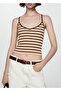 Blouse on a Rib with Thin Straps