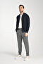 Men's Slim Fit Slim Fit Stand Collar Long Zip Solid Cardigan - 6