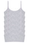 Girl's grey half tank top pads exercise bra cotton lycra 6-pack