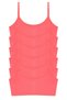 Girl's Pink Half-Sleeve Athletic Training Bra Without Pads, Cotton Lycra, Pack of 6