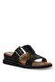 İncı Furry 3Fx Black Women's Slippers - 2