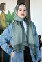 Premium Lux Original Monogram Shawl (Silk Voile, High Quality, Lightweight, Casual, Stylish, Testure Clothing) - 4