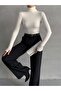 Women's Finger Detailed Turtleneck Soft Blouse - 3