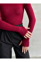 Women's Finger Detailed Turtleneck Soft Blouse - 5