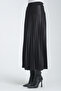 Thin Pleated Skirt with Elastic Waistband - 4