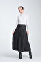 Thin Pleated Skirt with Elastic Waistband - 2