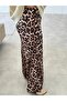 Leopard Patterned Lycra Diving Fabric Skirt Maxi Length - 2