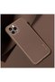 Apple iPhone 12 Pro Compatible Case Gold Design Leather Case Brown
