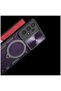 Samsung Galaxy A13 Compatible Case Magnetic Stand Armored Silicone Case Deep Purple - 2