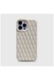 Apple iPhone 13 Pro Compatible Case 3D Wrink Silicone Case Cream Color - 2