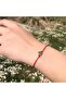 Macrame Locked Bracelet with Heart and Red String - 3