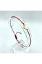 Gold Clover Lucky Bracelet with Red String