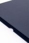 Leather Covered Table Set Navy Blue Chrome Detailed 50x35cm - 2