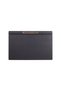 Table Cluster with Leather Cover Black Wooden Detail 60x40cm