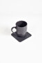 Leather Coaster Anthracite 1 Piece
