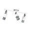 Lotus 3-Piece Decorative Chrome Plated & White Movable Wall Sconce (Daylight Led Bulbs Included) - 2