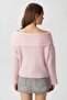 Women's Perla Sof Pink Soft Textured Sweater - 6