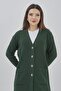 Women's Long Knitwear Seasonal Pocket Buttoned Lycra Cardigan - 3