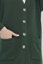 Women's Long Knitwear Seasonal Pocket Buttoned Lycra Cardigan - 6