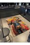 Kemal Collection Multicolored Cartoon Abstract Cow Pattern Woven Base Modern Decorative Carpet 45