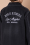 Black Text Embroidered Jean Shirt T-Shirt and Boy's 2 Piece Set 20035 - 6