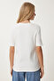 Women's Burgundy White 2-Pack Cotton Basic Knitted T-Shirt Ag00002 - 10
