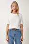 Women's Burgundy White 2-Pack Cotton Basic Knitted T-Shirt Ag00002 - 6