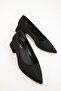 Black Suede Women's Classic Heeled Shoes 18391 - 2