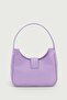 Women's Lilac Buckle Crocodile Patterned Baguette Bag - 3