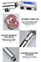 Turbo Shower Head Pressurized Sprinkler with Stop Button Gold Propeller Water Saving Shower Bathroom - 4