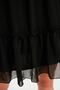 Black Flared from the Waist Mock Neck Ruched Mini Lined Woven Winter Dress TWOAW20EL0345 - 11