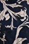 Navy Blue Waist Opening Flounced Stand Collar Lined Midi Chiffon Flight Flight Winter Dress Twoaw21El0354 - 9