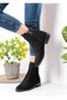 Black Suede Women's Boots - 4