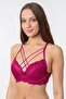 Women's Rope Detailed Supported Underwire Plum Lace Bra