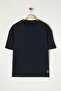 Basic Lacivert Relaxed/Rahat Kesim Dokulu Waffle Cepli Etiketli Kısa Kol T-Shirt TMNSS23TS00077 - 12