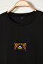Big Size Black Oversize/Wide Cut Space Printed 100% Cotton T-Shirt Tmnss25Bf00017 - 5