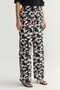 Siyah Beli Lastikli Wide Leg/Geniş Paça Batik Desenli Dokuma Pantolon TWOSS25PL00005 - 5