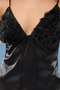 Black 3D Rose Detailed Woven Bustier Tprss25Bs00010 - 4