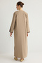 Bej Kahverengi Renk Bloklu Uzun Aerobin Dokuma Kap & Ferace & Abaya TCTSS24KF00011 - 5