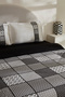 Blake 100% Cotton Double Duvet Cover Set Black and White - 5