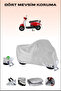 Motorcycle Tarpaulin Compatible with Lock for Mondial Turismo, Gray, Safe, Waterproof Durable Fabric