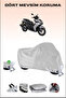 Motorcycle Tarpaulin Compatible with Lock for Rks Arome 125, Gray, Safe, Waterproof Durable Fabric