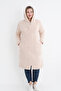Women's Plus Size Long-Sleeved Pocket Hooded Plush Long Cardigan - 3