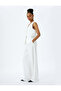 High Waist Palazzo Trousers with Pockets and Pleat Detail - 2