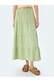 High Waist Oversize Layered Flounce Midi Skirt - 3