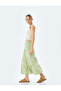 High Waist Oversize Layered Flounce Midi Skirt